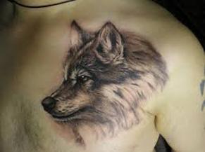Wolf Tattoo Design for Chest Picture