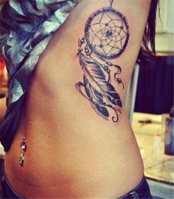 Dreamcatcher With Feather Tattoo Design Picture