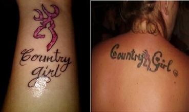 Country Girl Tattoo Design Picture