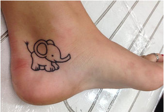 Simple Elephant Tattoo Design Picture