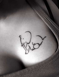 Elephant Tattoo Design for Girls Picture