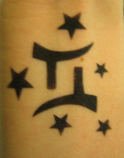 Gemini Star Tattoo Design Picture