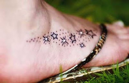 Star Tattoo Designs on Foot Picture