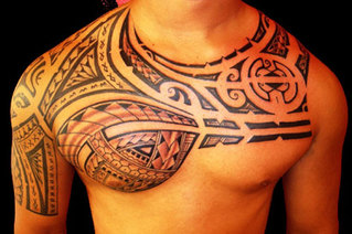 Hawaiian Tattoo Design for Chest Picture