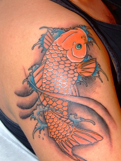 3D Fish Tattoo Design Picture
