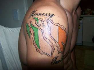 Irish Flag Tattoo Design Picture