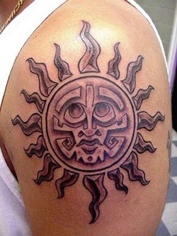 Sun God Tattoo Design Picture