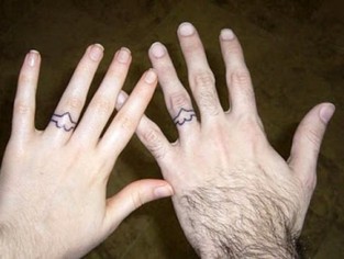 Wedding Ring Tattoo Design for Couples Picture
