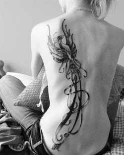 Back Tattoo Design for Girls Picture