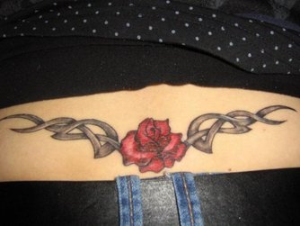 Lower Back Rose Tattoo Design Picture