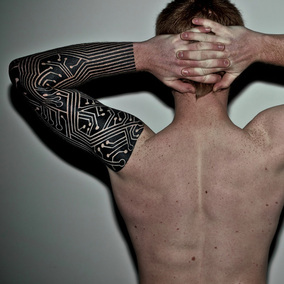 Black and White Tattoo Design for Men Picture