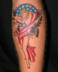 Sailor Jerry Pin Up Girl Tattoo Design Picture