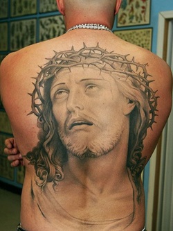 Jesus Tattoo Design for Back Picture