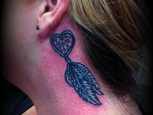 Heart Dreamcatcher Tattoo Design Picture