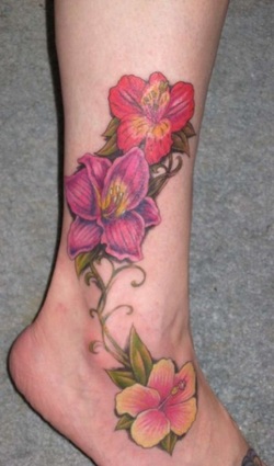 Hawaiian Flower Tattoo Design Picture