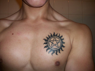 Sun Tattoo Design for Men Picture