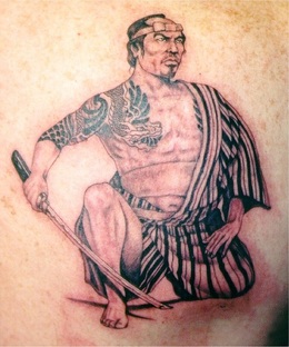 Japanese Samurai Warrior Tattoo Design Picture