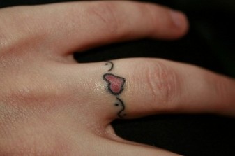 Ruby Wedding Ring Tattoo Design Picture