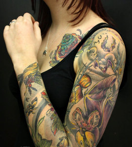 Sleeve Tattoo Design for Girls Picture