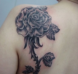 Shaded Rose Tattoo Design Picture