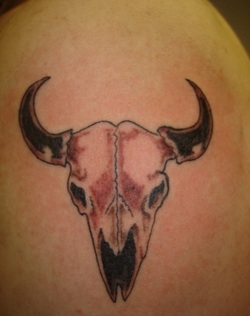 Bull Skull Tattoo Design Picture