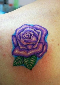 Purple Rose Tattoo Design Picture