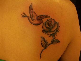 Dove and Rose Tattoo Design Picture