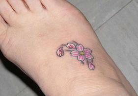Small Cherry Blossom Tattoo Design Picture