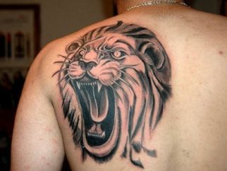 Lion Tattoo Design for Men Back Picture