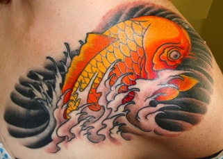 Koi Fish Tattoo Design for Shoulder Picture