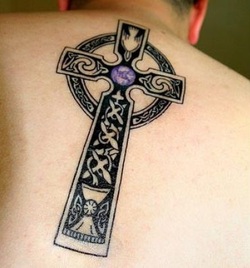 Irish Celtic Cross Tattoo Design Picture