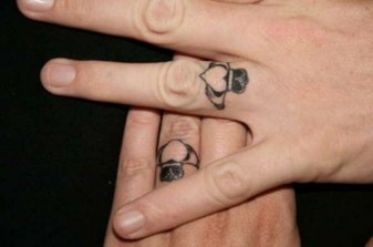 Diamond Wedding Ring Tattoo Design Picture