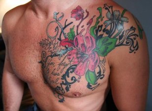 Floral Tattoo Design for Guys Picture