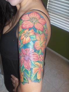 Half Sleeve Tattoo Design for Girls Picture