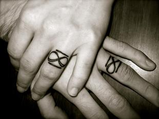 Infinity Wedding Ring Tattoo Design Picture