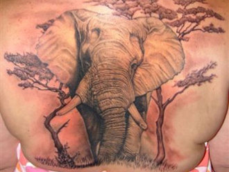 African Elephant Tattoo Design Picture
