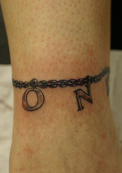 Ankle Chain Tattoo Design Picture