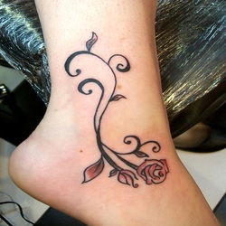 Rose Tattoo Design for Ankle Picture