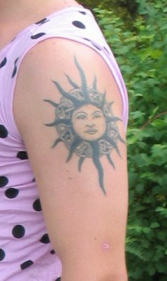 Sun Tattoo Design for Arm Picture