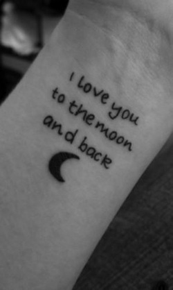 To the Moon and Back Tattoo Design Picture