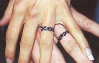 Matching Wedding Ring Tattoo Design Picture