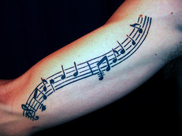 Sheet Music Tattoo Design Picture
