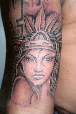 Aztec Tattoo Design for Girls Picture
