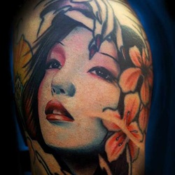 Japanese Pin Up Girl Tattoo Design Picture