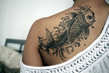 Koi Fish Tattoo Design for Girls Picture