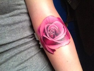 Pink Rose Tattoo Design Picture