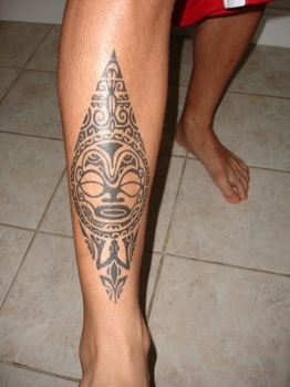 Hawaiian Tattoo Design for Leg Picture