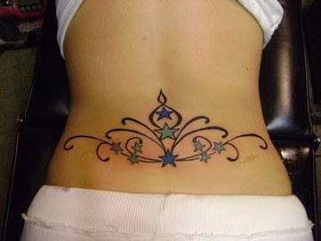 Lower Back Star Tattoo Design Picture
