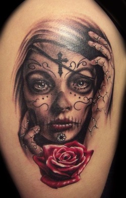 Candy Skull Tattoo Design Picture