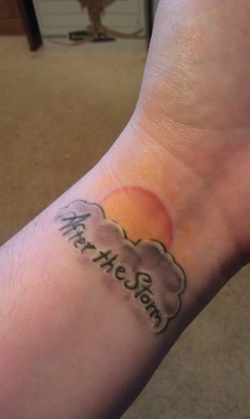 Sun and Cloud Tattoo Design Picture